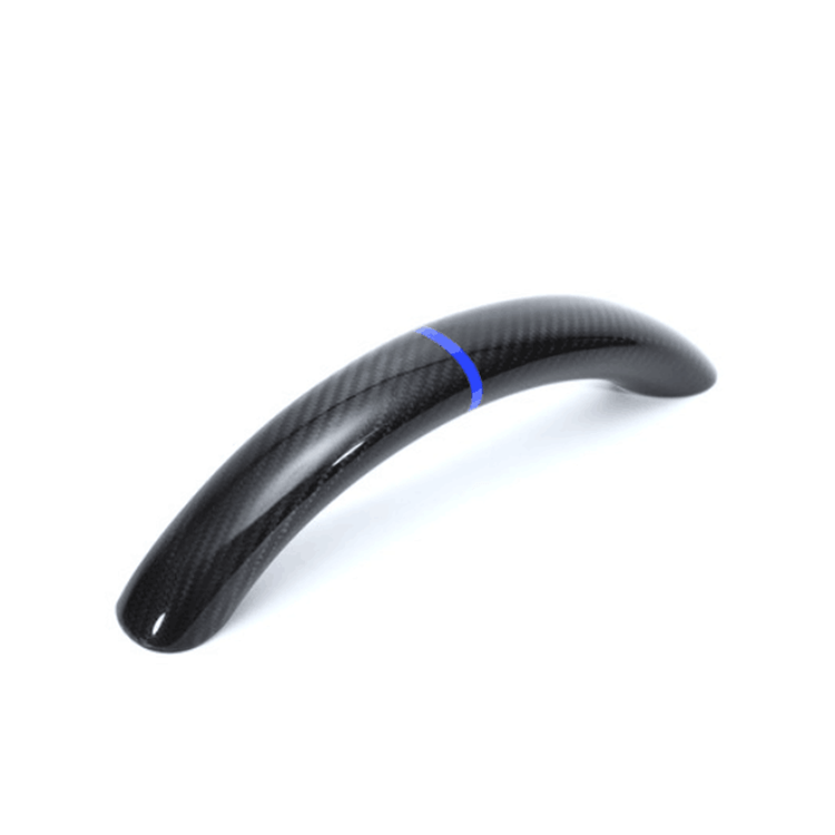 Gloss With Blue Ring Dry Carbon Fiber Steering Wheel Top Cap For Tesla Model 3 & Y 2017-2023