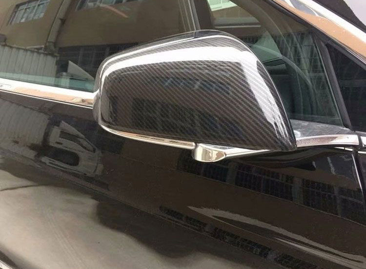 Gloss Dry Carbon Fiber Add On Type Mirror Cover For Tesla Model S 2012-2020