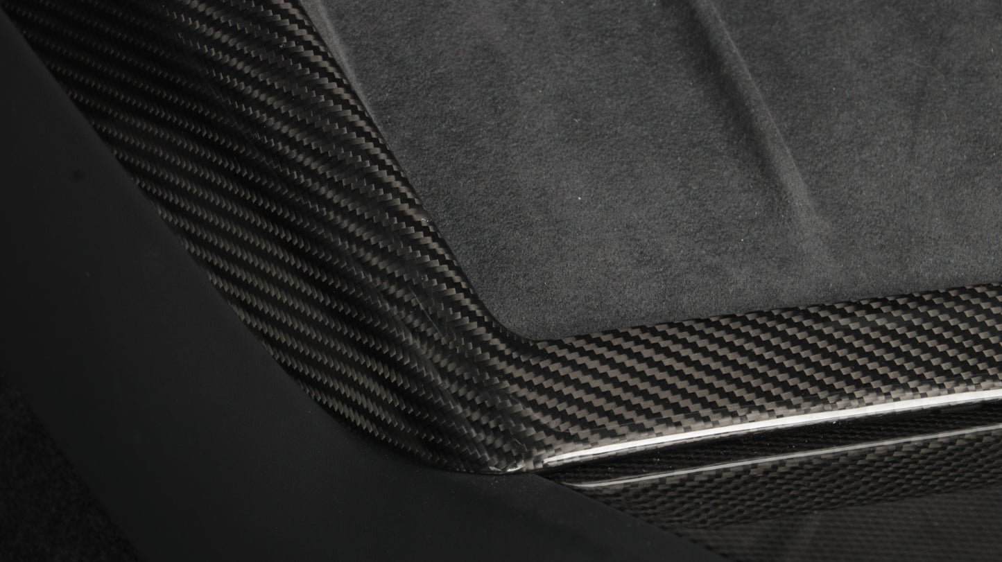 Gloss Dry Carbon Fiber Center Consoles Screen Trims For Tesla Highland Model 3 2023+