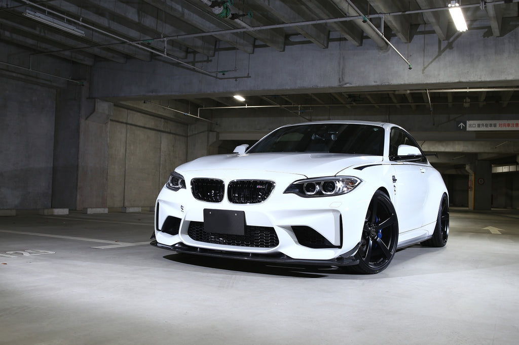 BMW M2 F87 3D Type Carbon Fiber Front Bumper Lip 2016-2021