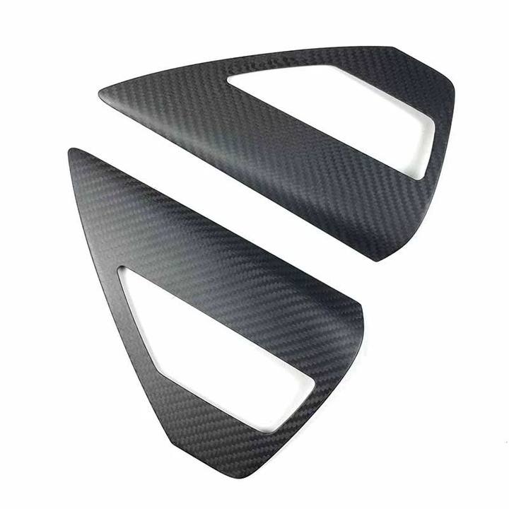 Matt Dry Carbon Fiber Charger Port Cover For Tesla Highland Model 3 2023+