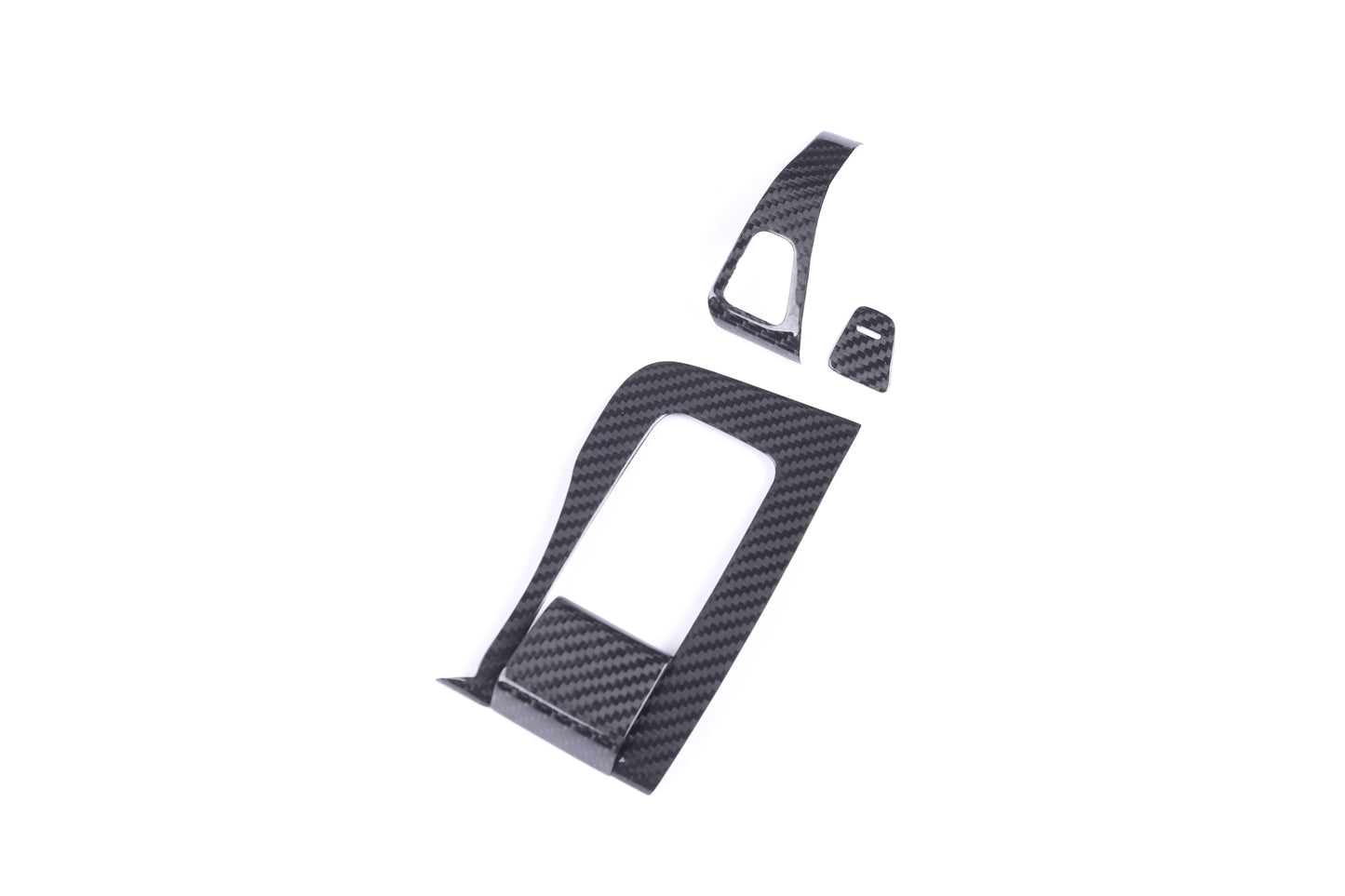 Gloss Dry Carbon Fiber Window & Door Switch Kit 10 Pcs LHD For Tesla Model 3 & Y 2021-2023