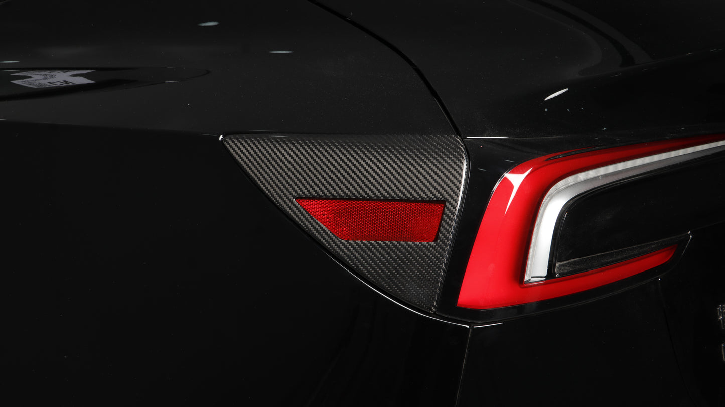 Gloss Dry Carbon Fiber Charger Port Cover For Tesla Highland Model 3 2023+