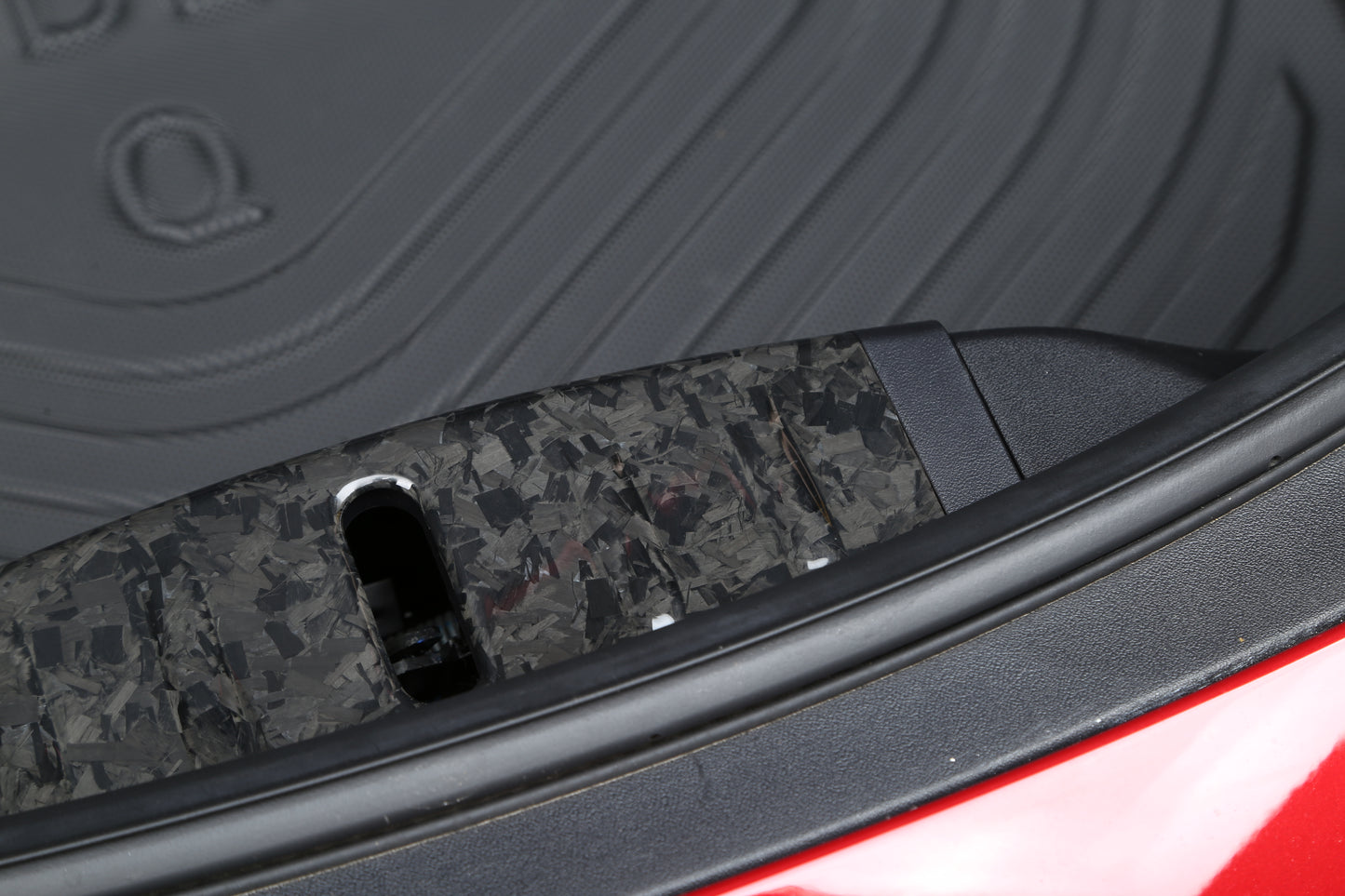 Gloss Forged Dry Carbon Fiber Front trunk Sill Plate Cover For Tesla Model 3 2017-2023