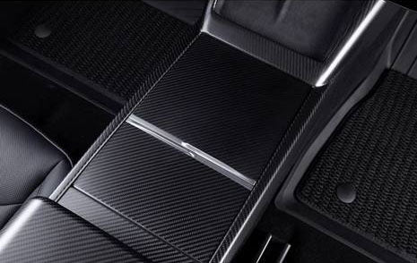 Matt Dry Carbon Fiber Center Console Cover 3 pcs For Tesla Highland Model 3 2023+