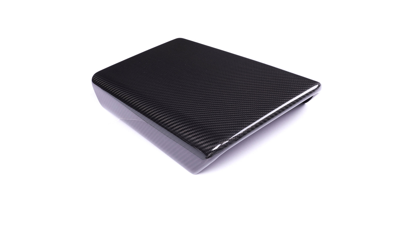 Gloss Dry Carbon Fiber Armrest Cover For Tesla Highland Model 3 2023+