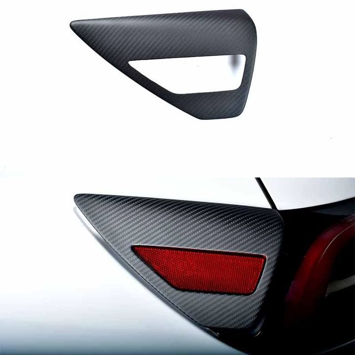 Matt Dry Carbon Fiber Charger Port Cover For Tesla Highland Model 3 2023+