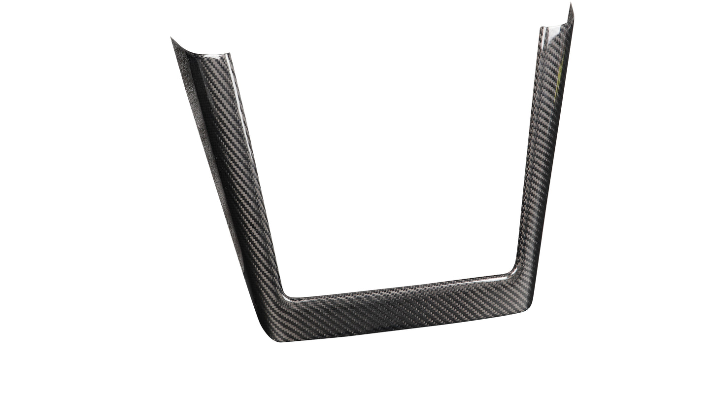 Gloss Dry Carbon Fiber Center Consoles Screen Trims For Tesla Highland Model 3 2023+