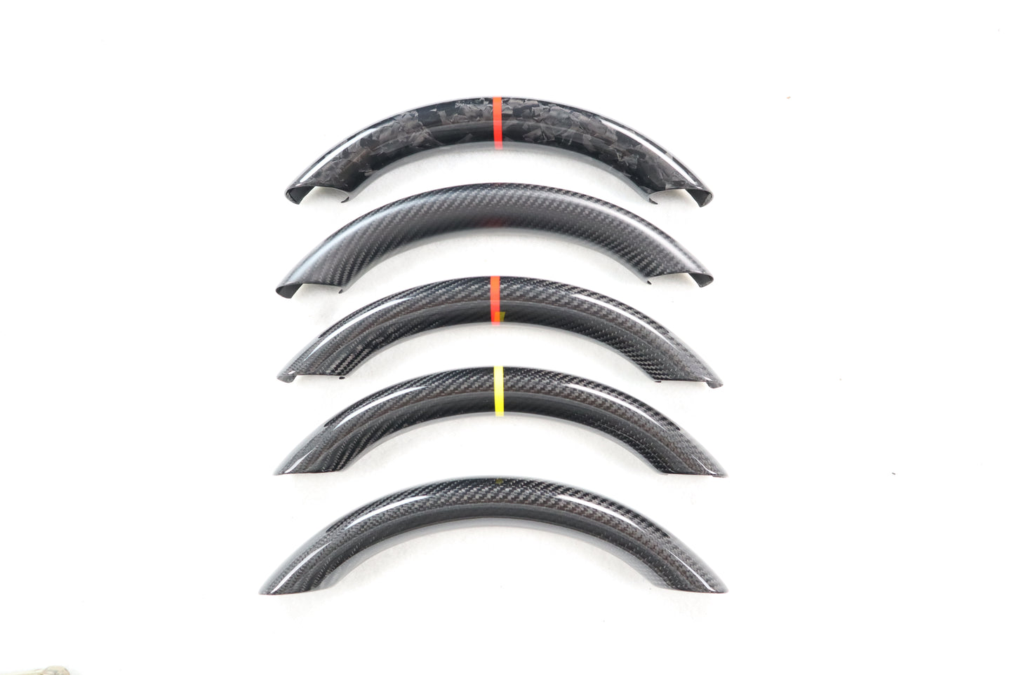 Gloss Forged Dry Carbon Fiber Steering Wheel Top Cap For Tesla Model 3 & Y 2017-2023