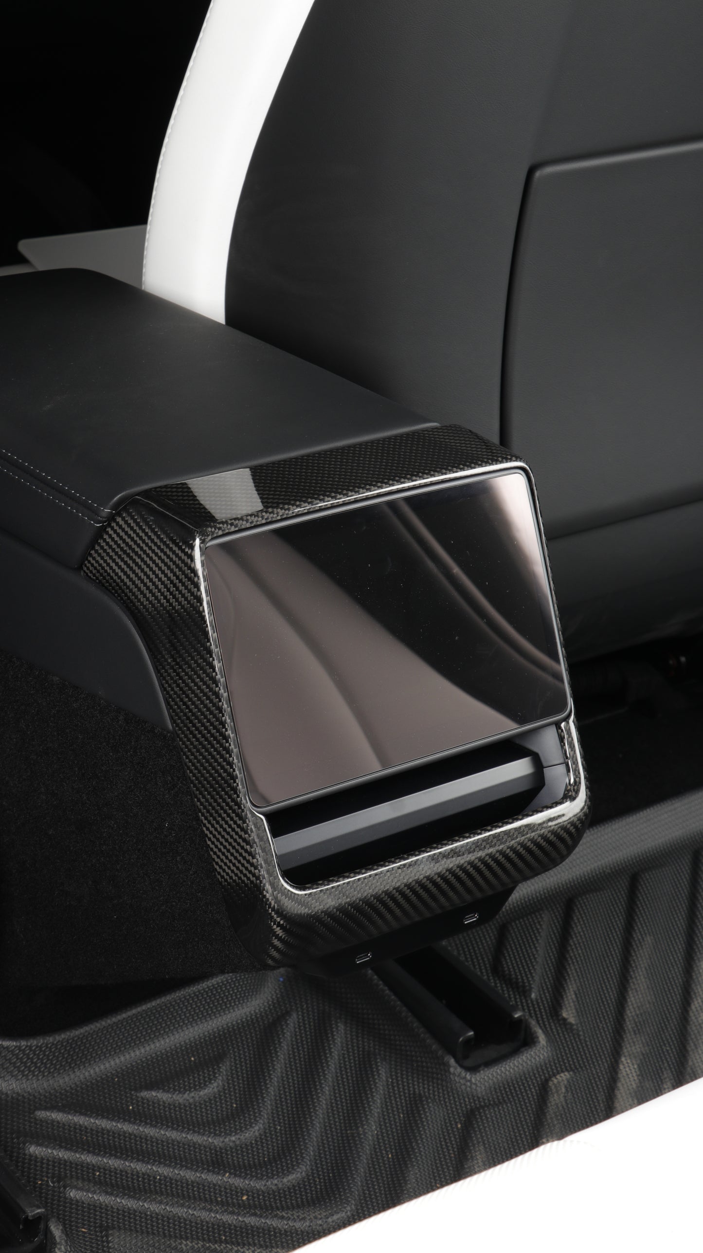 Gloss Dry Carbon Fiber Backseat Vent Cover For Tesla Highland Model 3 2023+