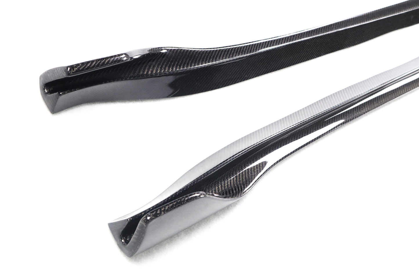 V Type Carbon Fiber Side Skirts For Tesla Model 3 2017+