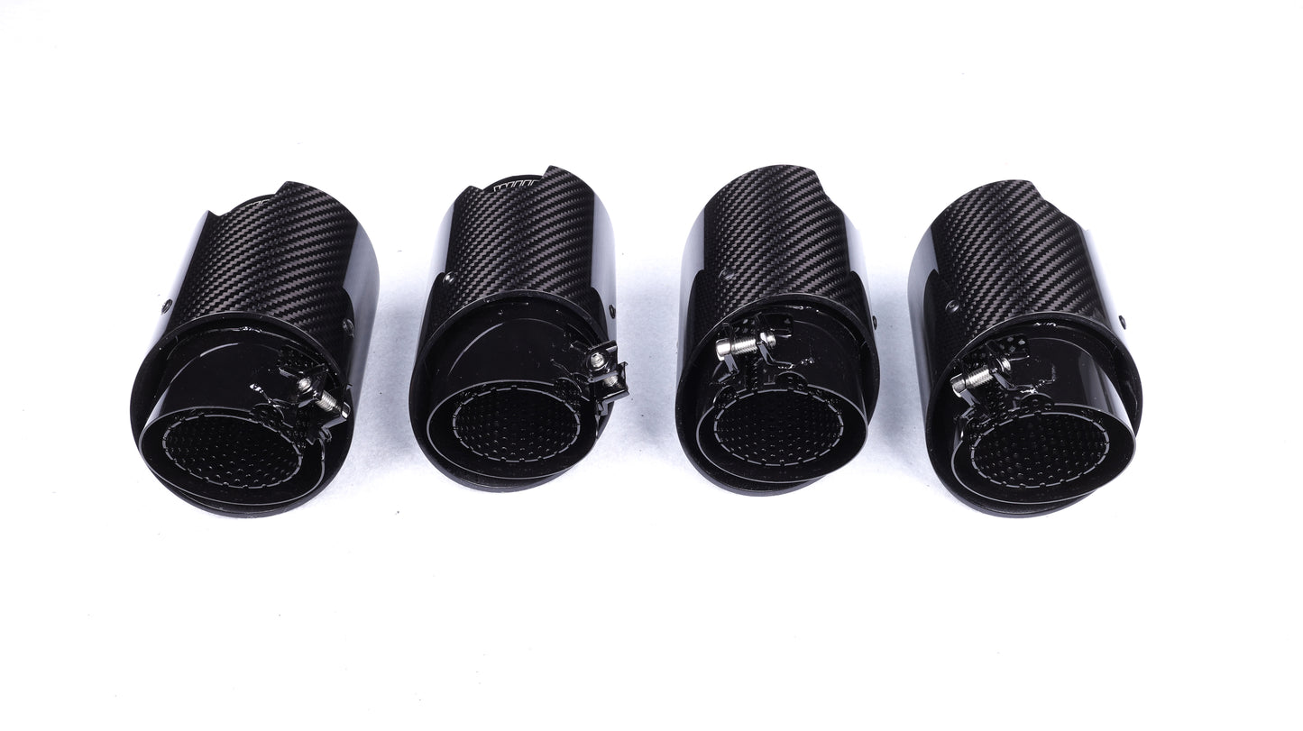 BMW G80 G82 G83 G87 M2 M3 M4 Gloss Carbon Fiber Exhaust Tips 2021+
