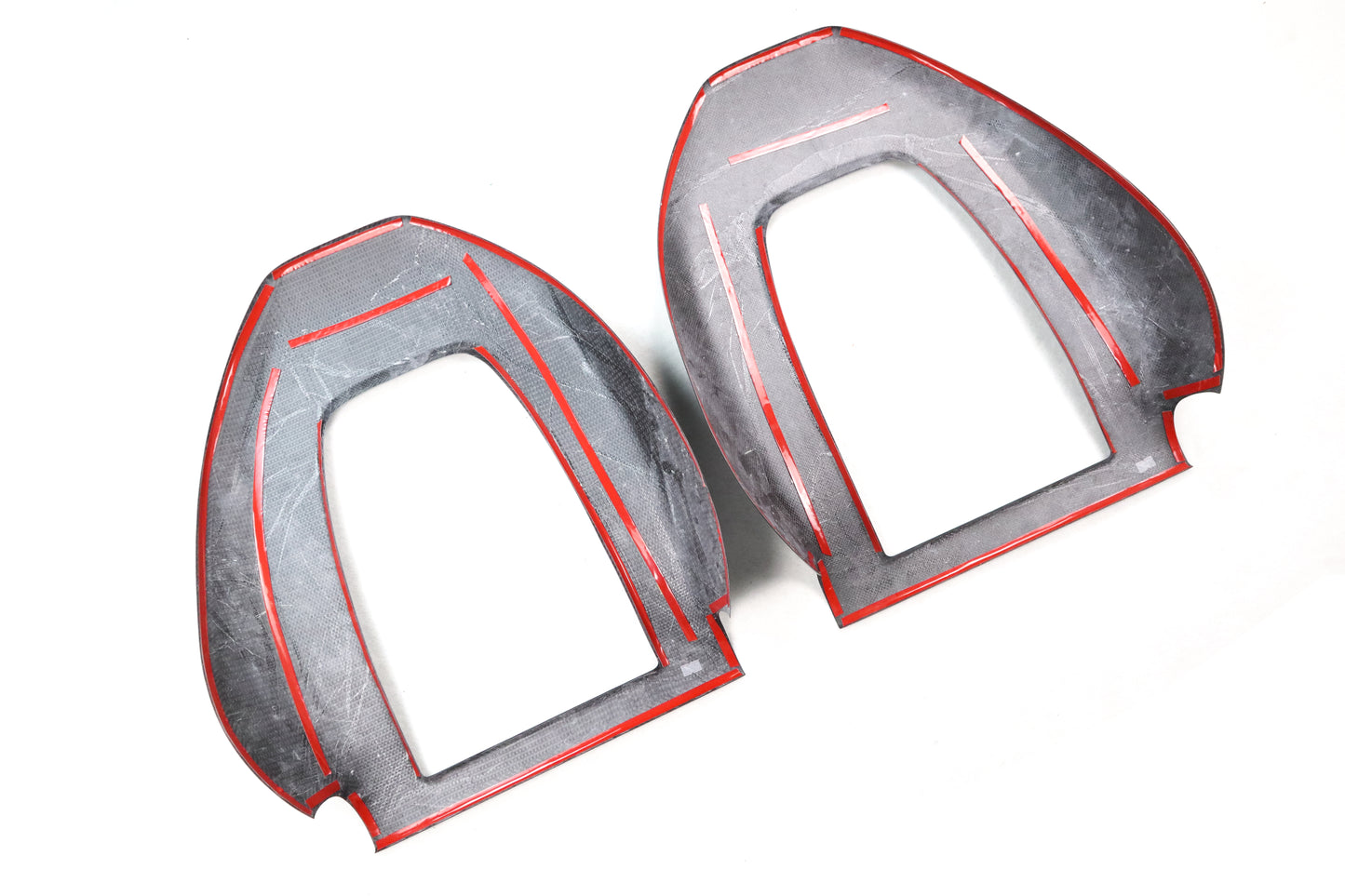 Matt Dry Carbon Fiber Seat Back Add On Cover 2 Pcs For Tesla Model 3 & Y 2017-2023