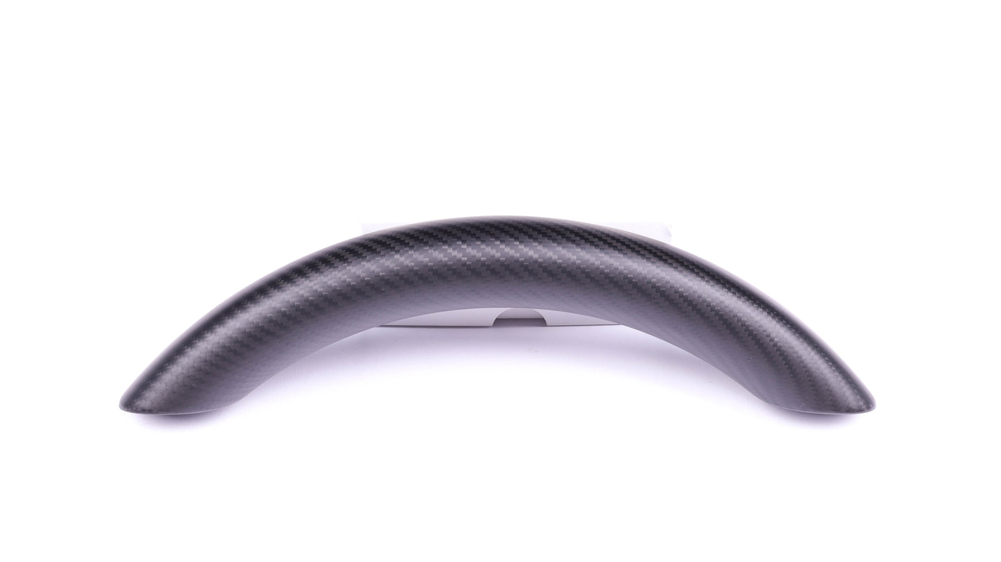 Matt Dry Carbon Fiber Steering Wheel Top Cap For Tesla Highland Model 3 2023+