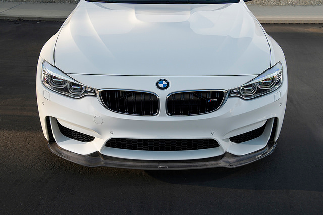 BMW F80 F82 F83 M3 M4 V Type Carbon Fiber Front Bumper Lip 2014-2019