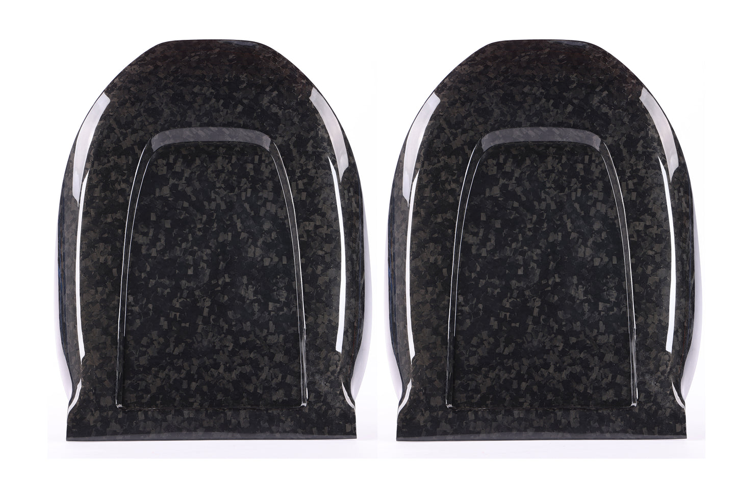 For Tesla Model 3 & Y Gloss Forged Dry Carbon Fiber Seat Back Replacement Cover 2 Pcs 2017-2022