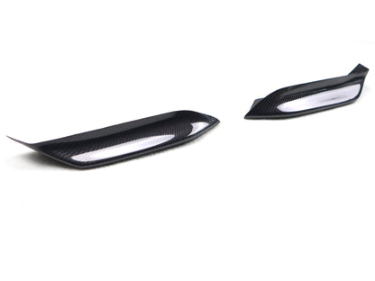 BMW F80 F82 F83 M3 M4 Carbon Fiber Front Bumper Upper Flaps Trims 2014-2019