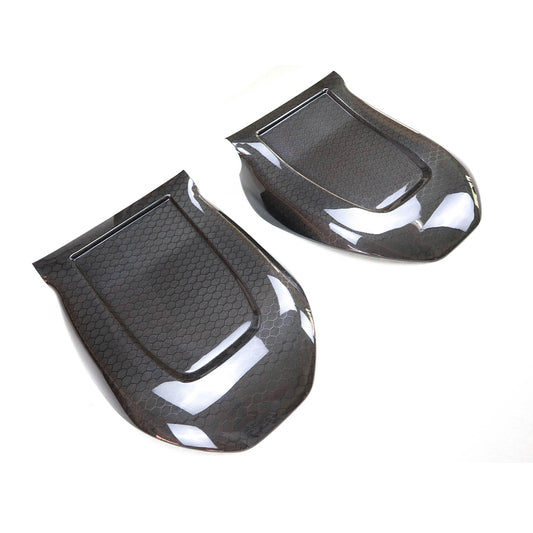 For Tesla Model 3 & Y Honeycomb Dry Carbon Fiber Seat Back Replacement Cover 2 Pcs 2017-2022