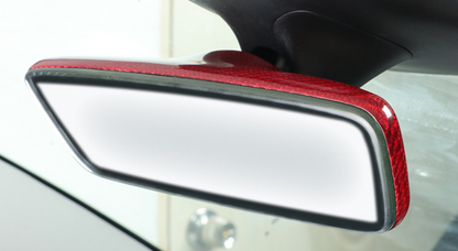 Dry Carbon Fiber Inner Rearview Mirror Cover For Tesla Model 3 2017-2023