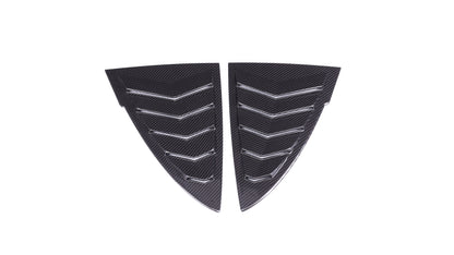 Gloss Dry Carbon Fiber Side Window Louver Scoop Vent 2 Pcs For Tesla Highland Model 3 2023+