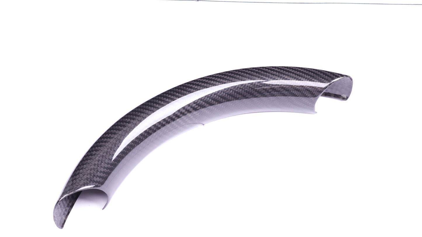 Gloss Dry Carbon Fiber Steering Wheel Top Cap For Tesla Highland Model 3 2023+