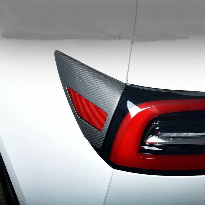 Matt Dry Carbon Fiber Charger Port Cover For Tesla Highland Model 3 2023+