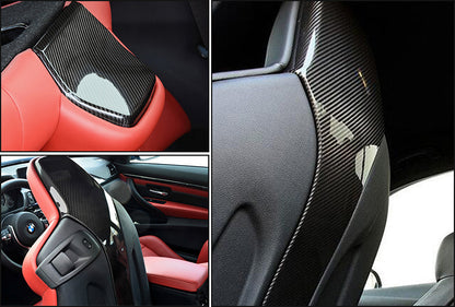 BMW F80 F82 F83 M3 M4 Dry Carbon Fiber Seat Back Cover 2014-2019
