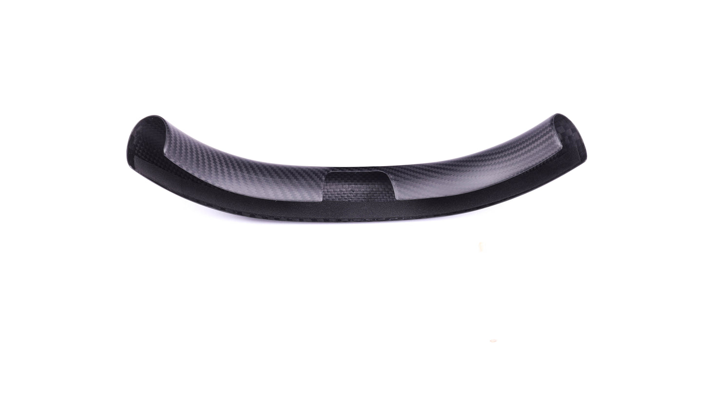 Matt Dry Carbon Fiber Steering Wheel Bottom Cap For Tesla Highland Model 3 2023+