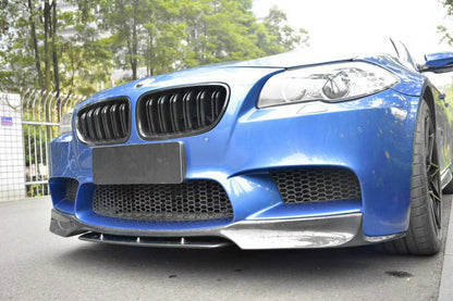 BMW F10 M5 V Type Carbon Fiber Front Bumper Lip 2011-2016