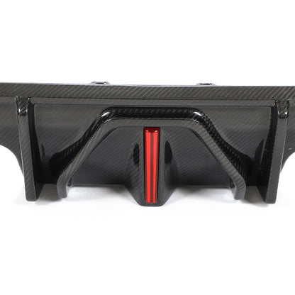 BMW G80 G82 M3 M4 Dry Carbon Fiber Rear Diffuser With Led 2021+